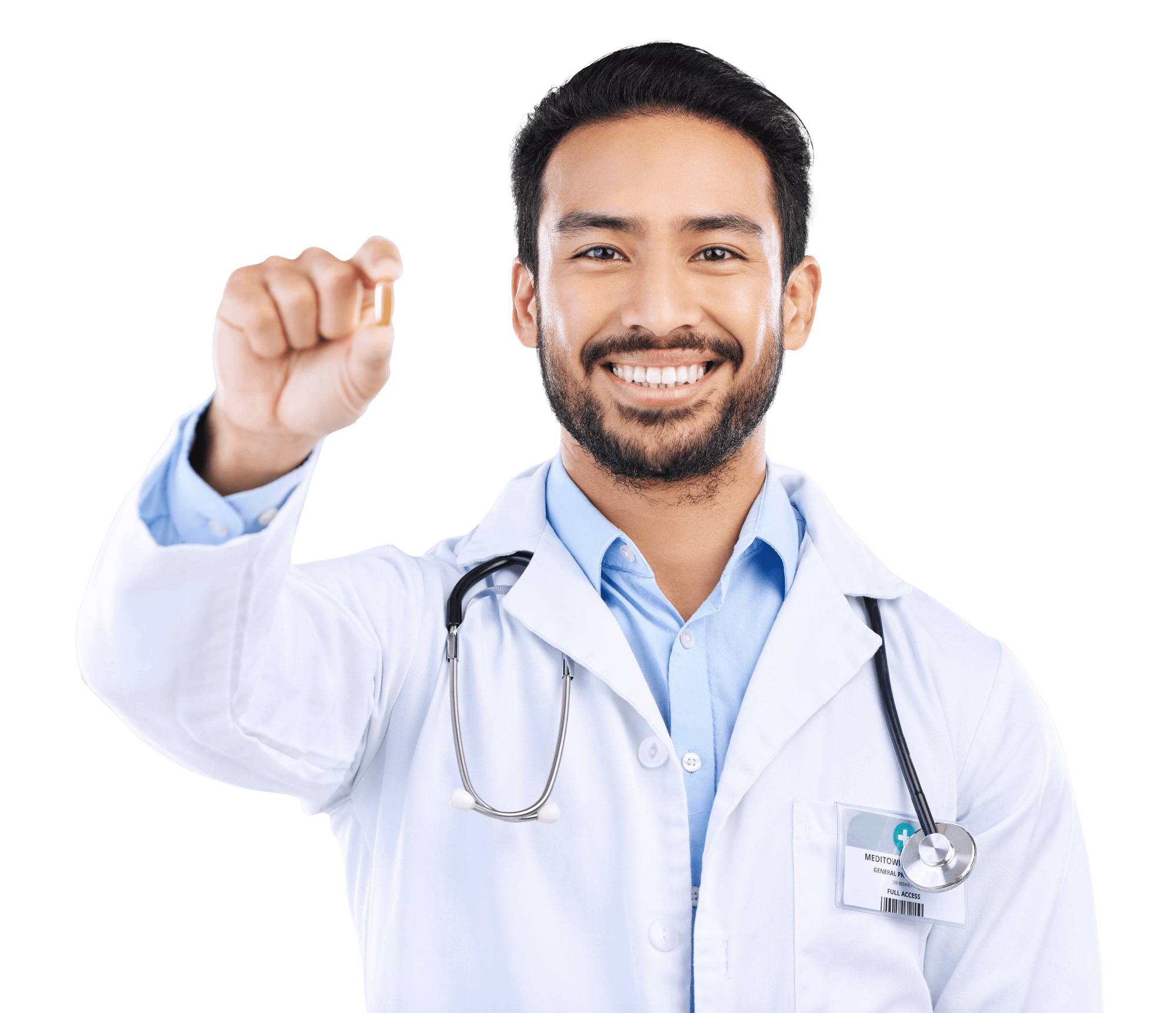 Médico sonriendo